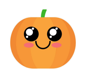 Cute Kawaii Pumpkin Sticker Png