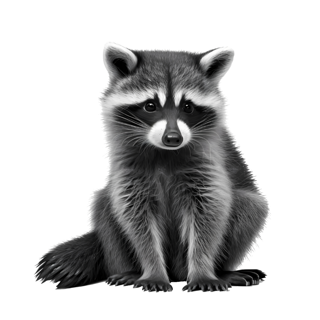 AI-Generated Raccoon PNG