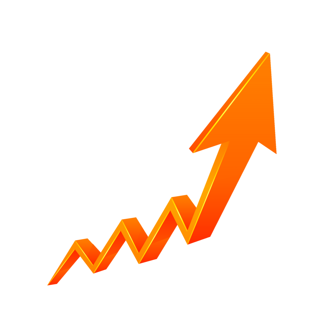 Growth showing Red Arrow Png