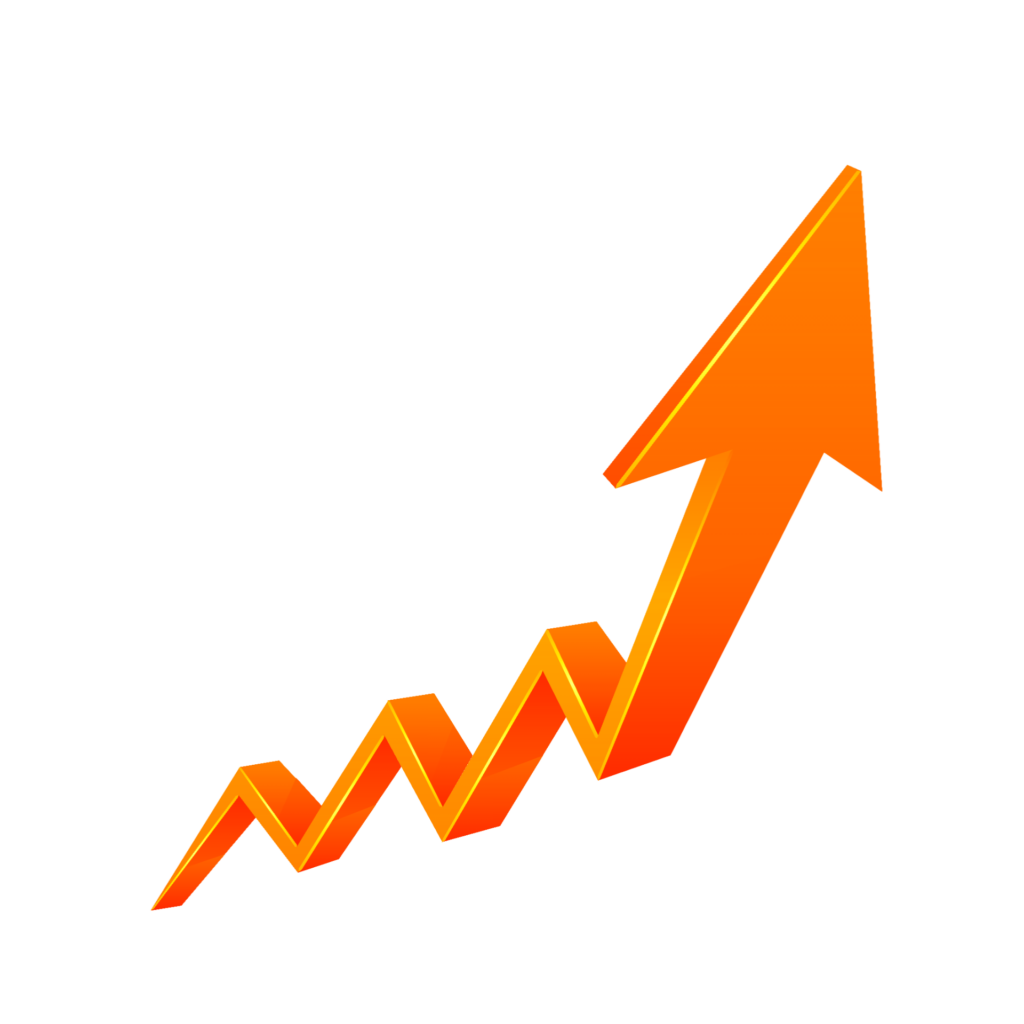 Growth showing Red Arrow PNG