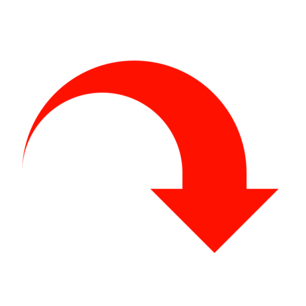 Curved Red Arrow PNG