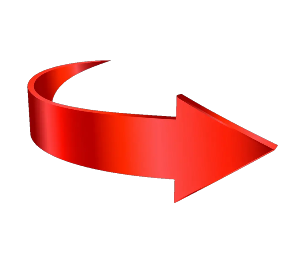 Curved Red Arrow PNG