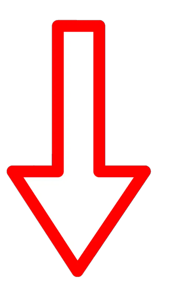 Down Red Arrow PNG