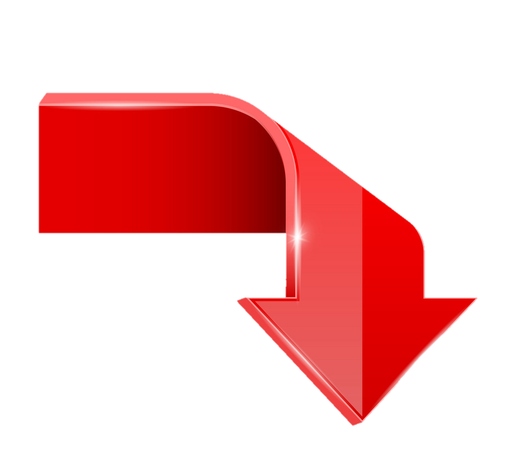 red curved arrow png