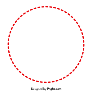 Dotted Red Circle Outline Png