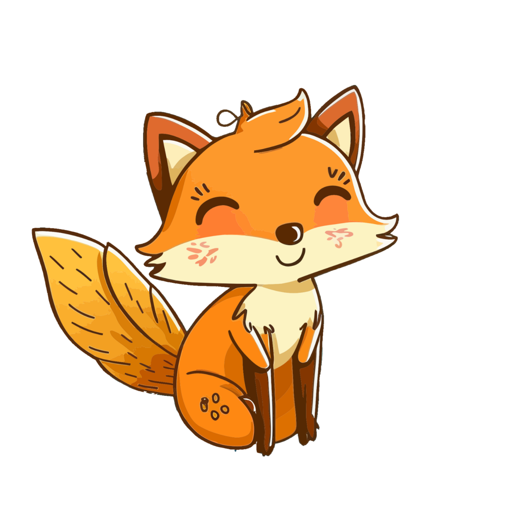 Cute Red Fox Clipart Sticker Png
