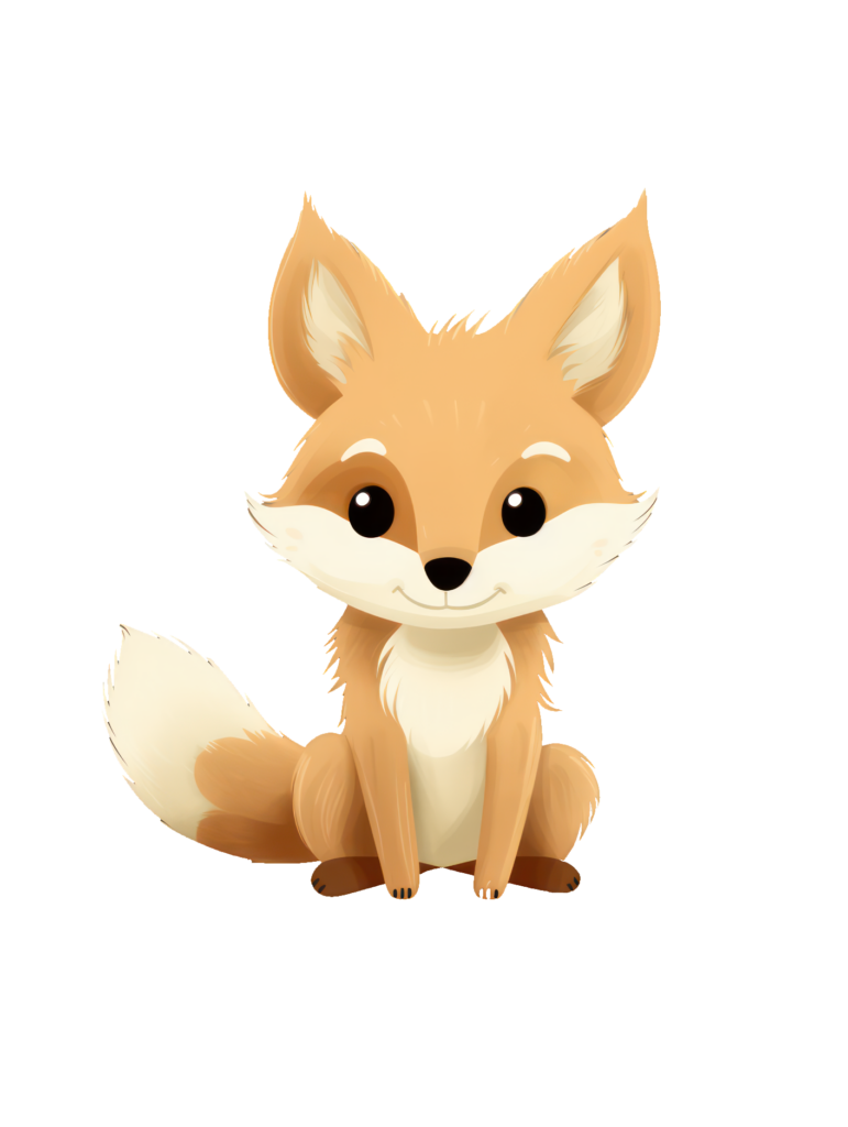 Cute Red Fox Vector Png