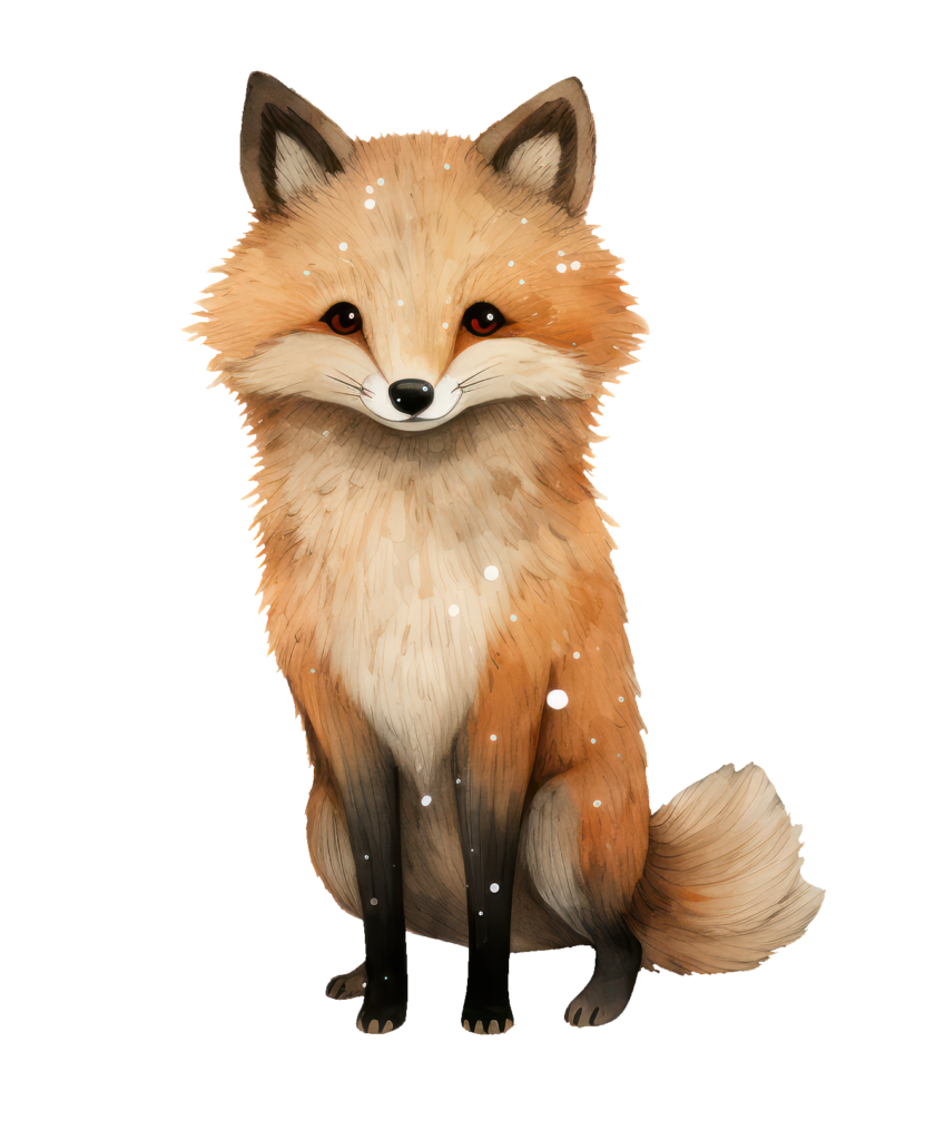 Cute Red Fox Artwork Png