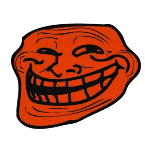 Red troll face PNG