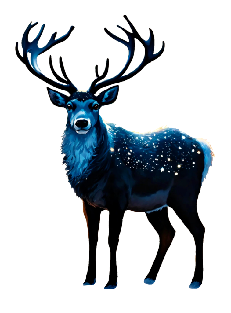 Christmas Blue Reindeer Png