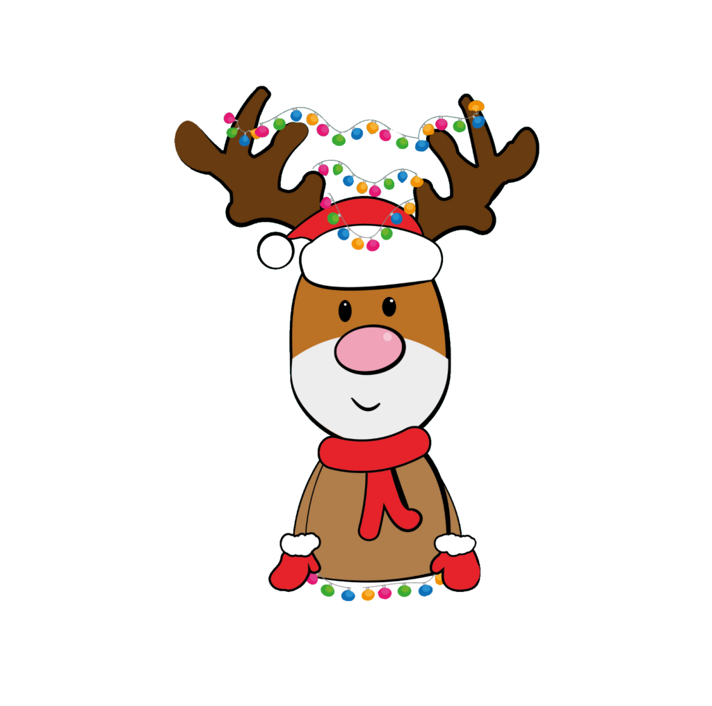 Cute Christmas Reindeer Vector Png