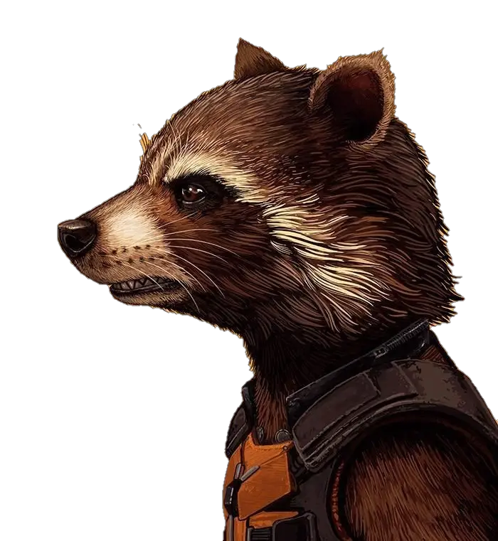 Rocket Raccoon Face Png