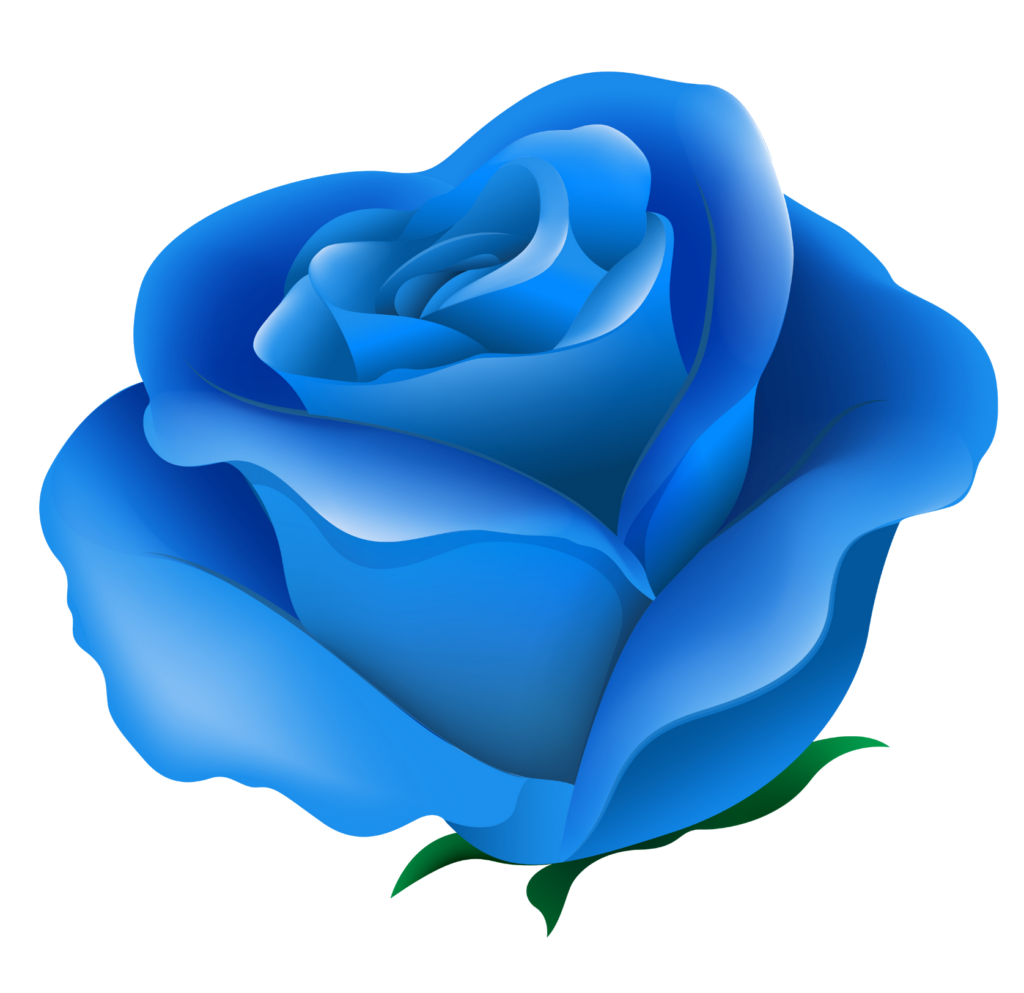 Blue Rose Flower Clipart Png