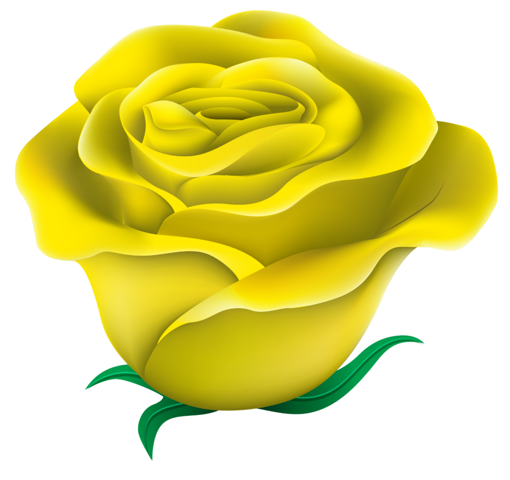 Yellow Rose Flower Clipart Png