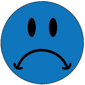 Upset Blue Sad Emoji Png