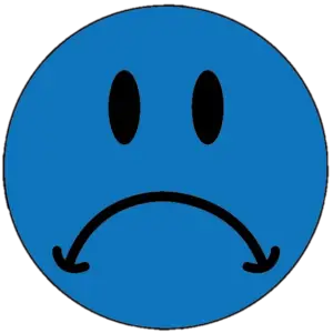 Upset Blue Sad Emoji Png