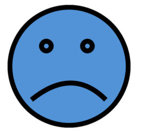 Blue Sad Emoji Png Vector