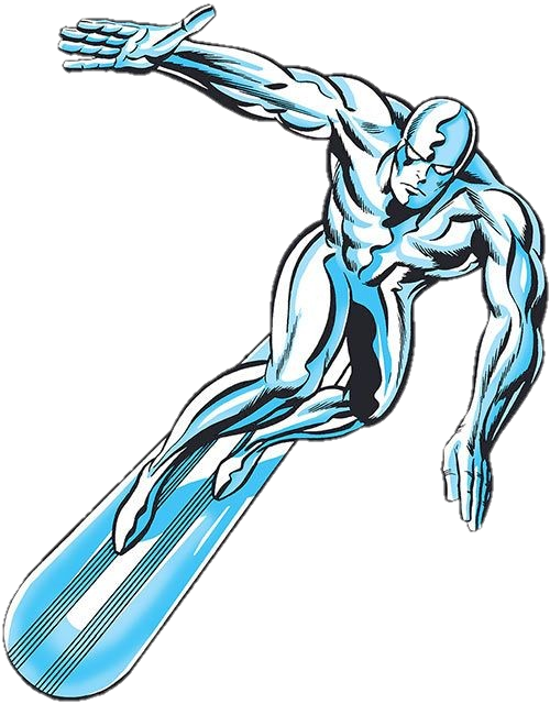 Classic Silver Surfer Png