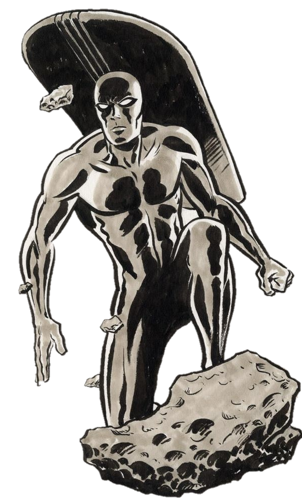 Old Silver Surfer Png