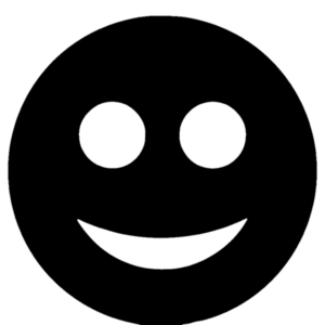 smiley face black and white png