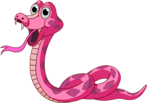 Pink Cartoon Snake PNG