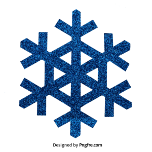 Blue Glitter Snowflake Logo Png