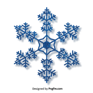 Blue Glitter Snowflake Png