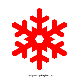 Red Snowflake Vector Png