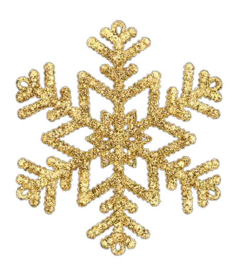 Golden Snowflake Png