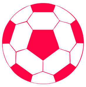 Red Soccer Ball Vector PNG