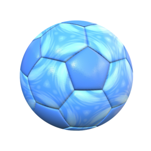 Blue Soccer Ball PNG