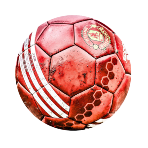 Red Soccer Ball PNG
