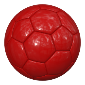 Red Soccer Ball PNG
