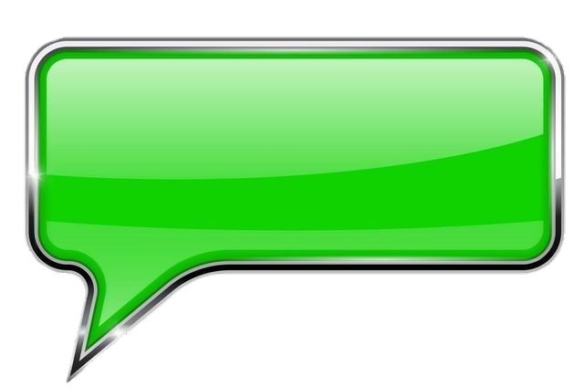 Rectangle Speech Bubble PNG Green