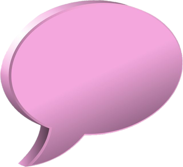 3D Pink Speech Bubble PNG