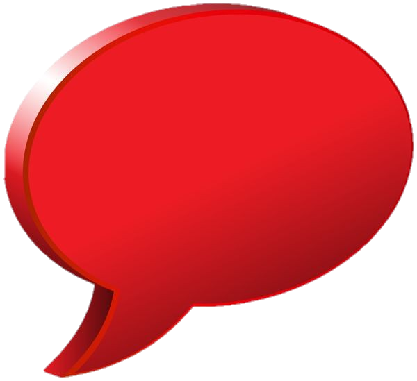Red Speech Bubble PNG Vector 