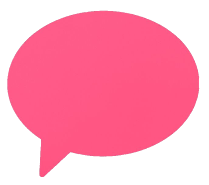 Pink Speech Bubble PNG Image