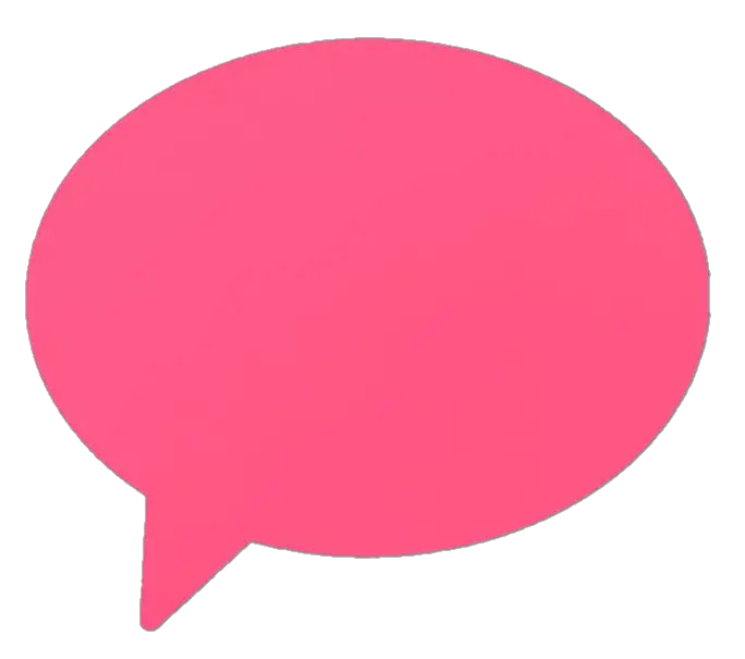 Pink Speech Bubble PNG Image