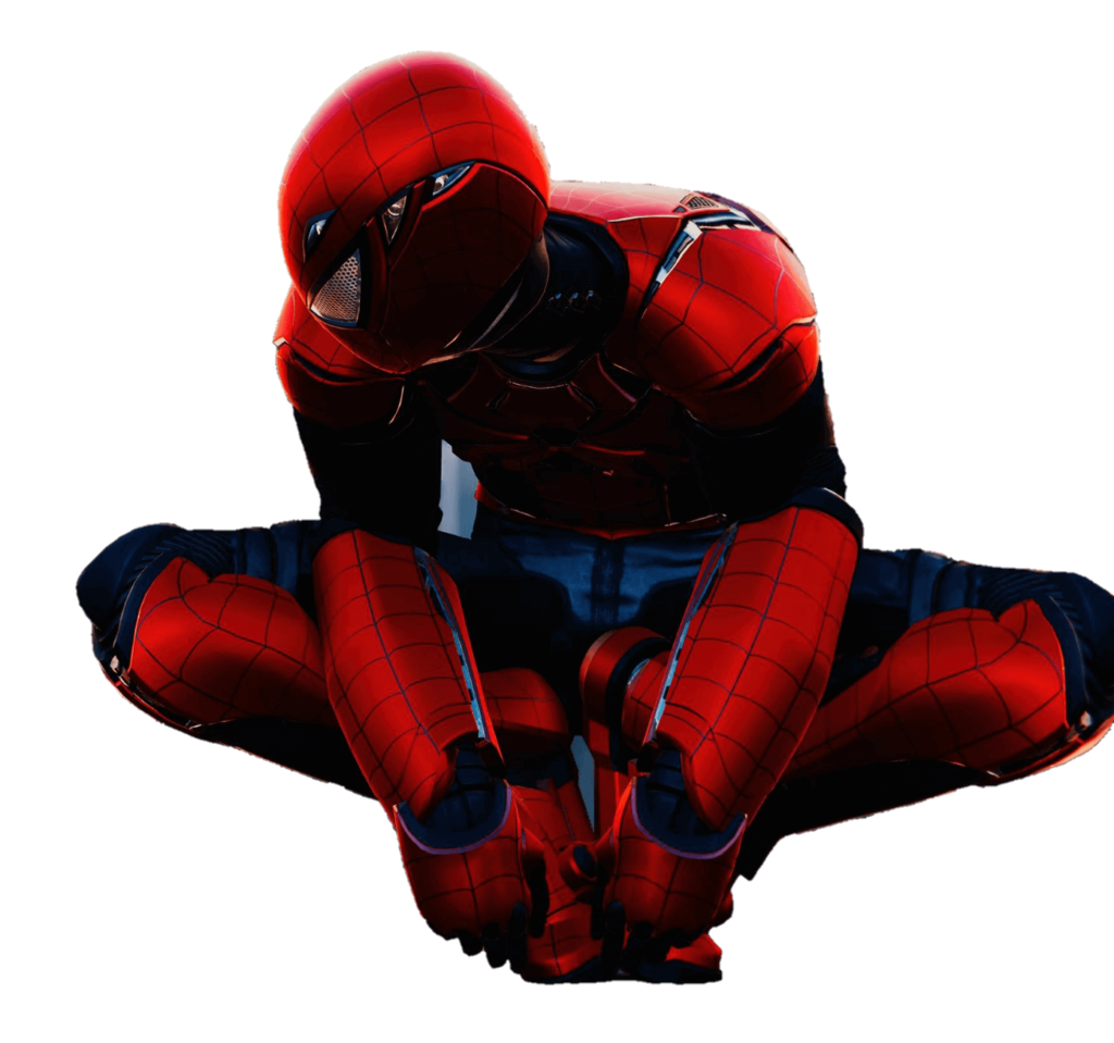 Sitting Spider Man PNG