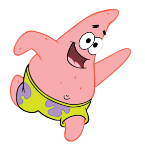 Running Patrick Star Clipart PNG