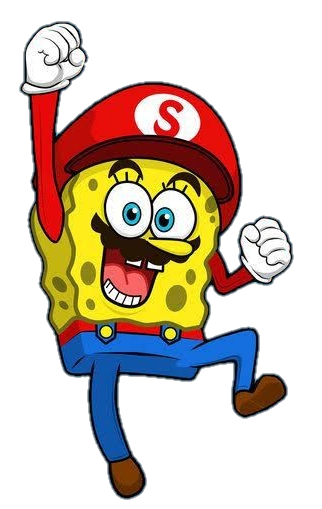 Super Mario SpongeBob PNG