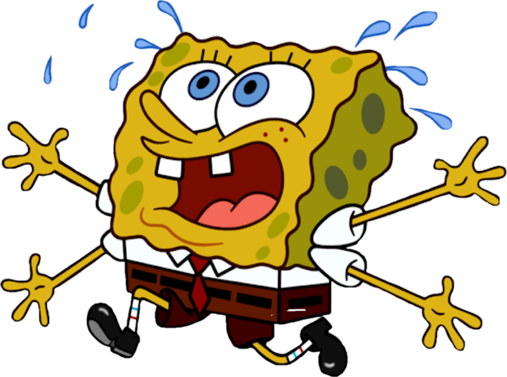 Running Spongebob Clipart PNG