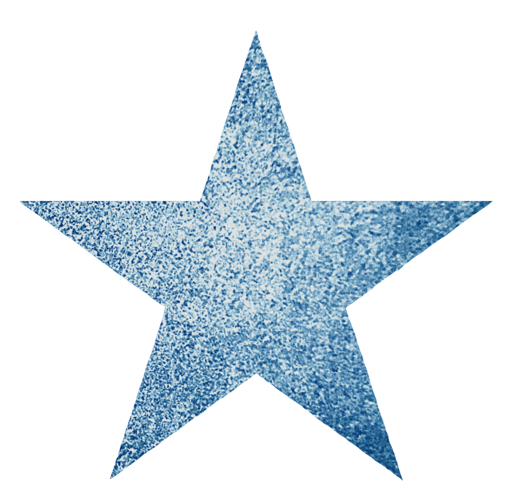 Blue Glitter Star PNG