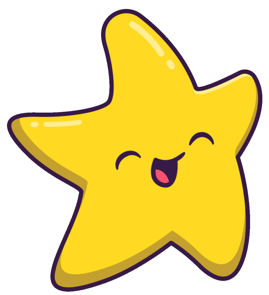 Cute Star cartoon PNG