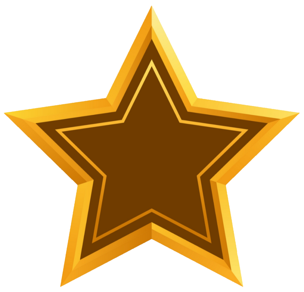 Golden Star Vector PNG