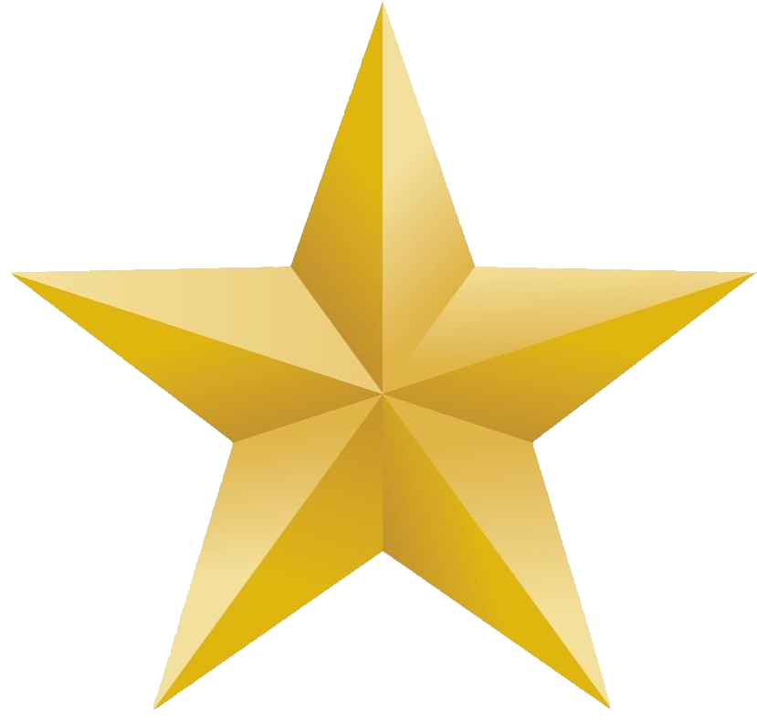 Golden Star vector PNG