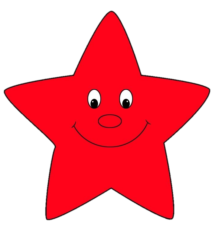 Red cartoon Star Png