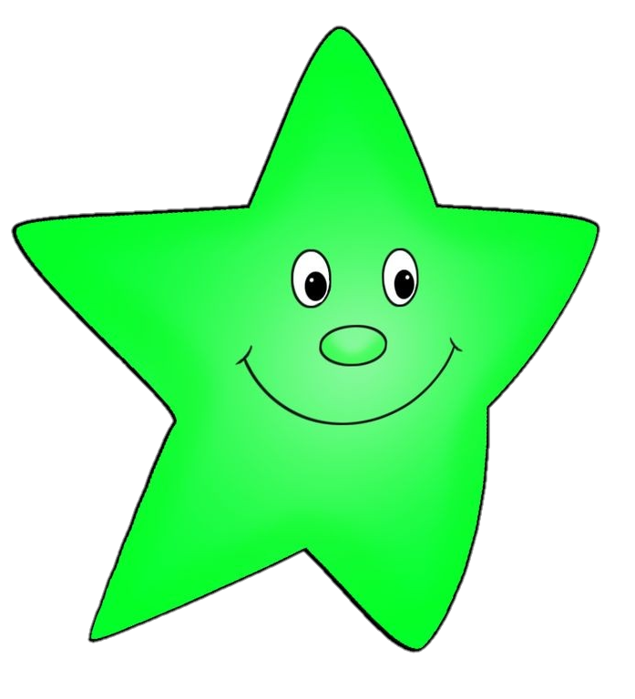 Cartoon Green Star Png