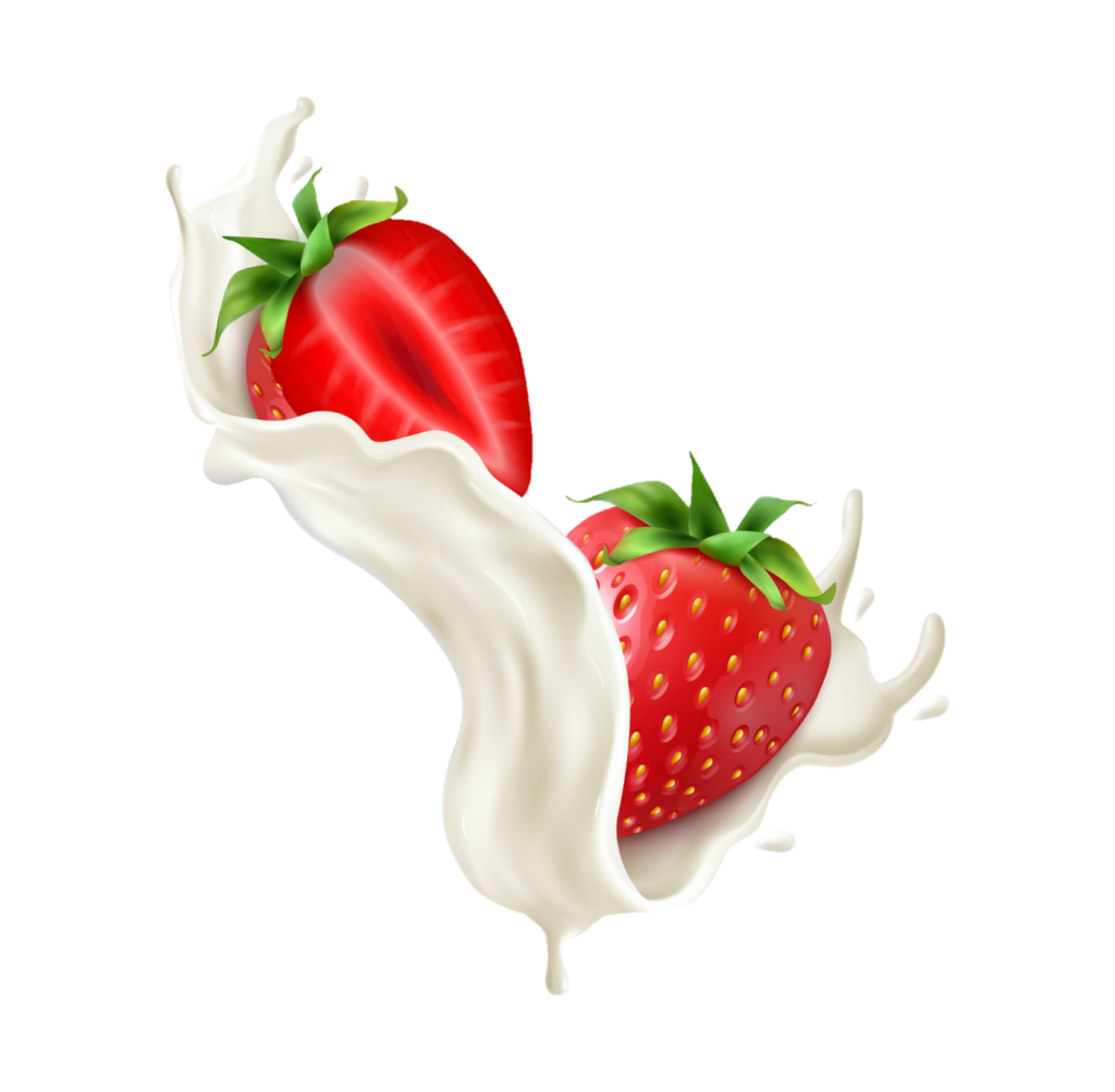Milk Strawberry Png