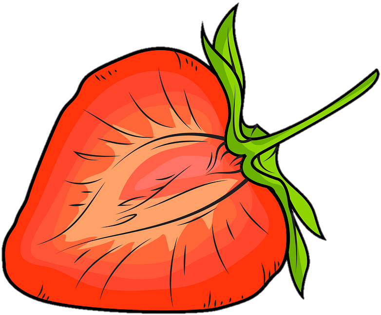 Half Strawberry Png clipart